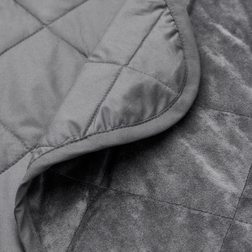 MJUKPLISTER Bedspread, dark grey, 180x250 cm