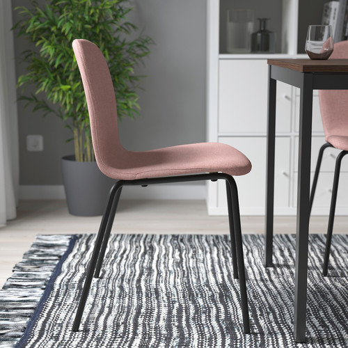 KARLPETTER Chair, Gunnared light brown-pink/Sefast black