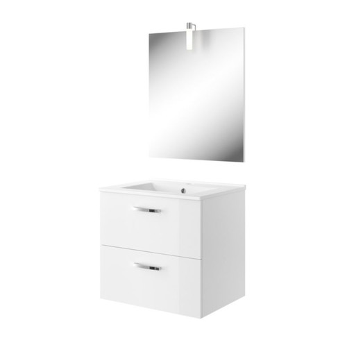 Wash-basin Cabinet Aruna, wall-mounted, 60 cm, white