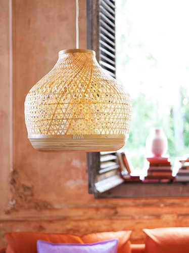 MISTERHULT Pendant lamp, bamboo, 45 cm