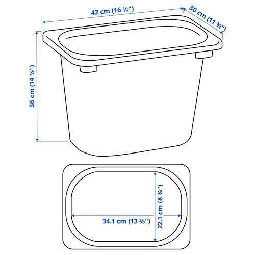 TROFAST Storage box, white, 42x30x36 cm