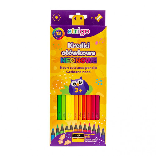 Strigo Neon Coloured Pencils 12 Colours