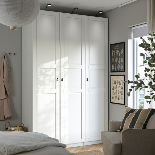 PAX / TYSSEDAL Wardrobe combination, white/white, 150x60x236 cm