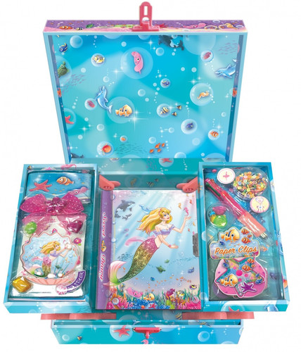 Pecoware Box with Diary & Accessories Mermaid 6+