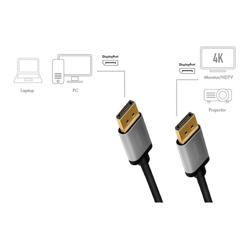 LogiLink Displayport Cable 4K/60 Hz DP/M to DP/M 5 m