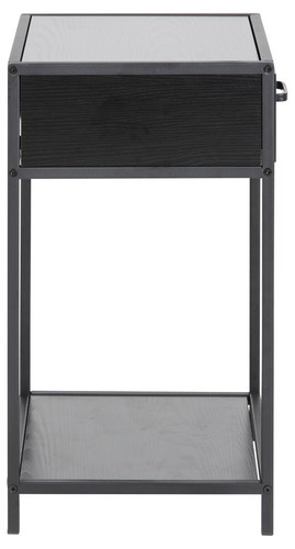 Nightstand Bedside Table Seaford, black