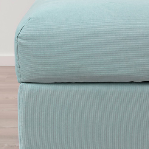 VIMLE Footstool with storage, Saxemara light blue