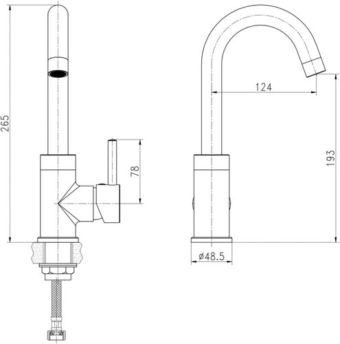 GoodHome Bathroom Sink Tap Coggia, chrome