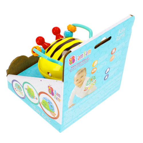 Bam Bam Baby Rattle 1pc, assorted colours, 6m+