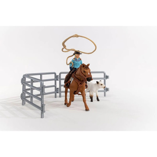 Schleich Cowgirl Team Roping Fun 3+