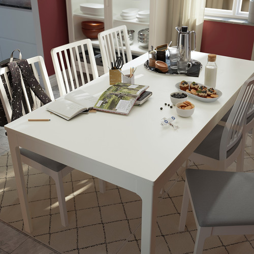 EKEDALEN Extendable table, white, 180/240x90 cm