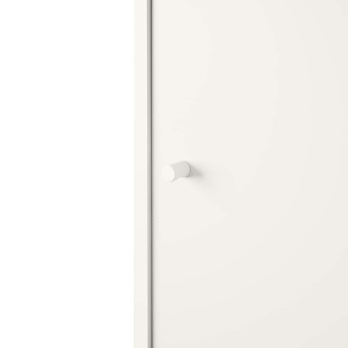 KLEPPSTAD Wardrobe with sliding doors, white, 117x176 cm