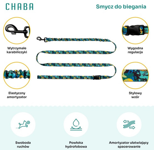 CHABA Dog Leash for Running Story III M 25mm/280cm Carnival