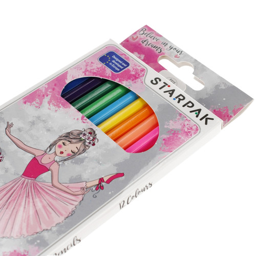 Starpak Colour Pencils 12 Colours Ballerina