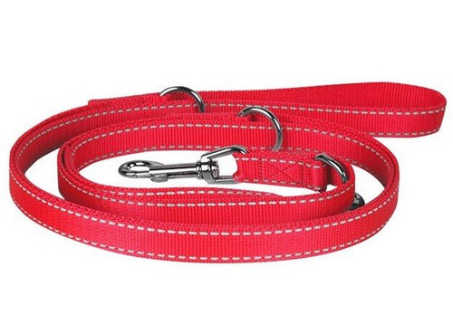 Chaba Adjustable Reflective Leash 20, red