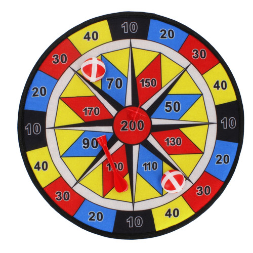 Velcro Target wit Darts & Balls Game Set Sport King 3+