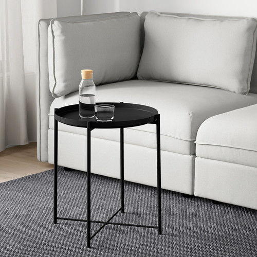 GLADOM Tray table, black, 45x53 cm