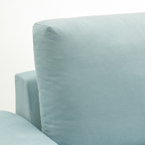 VIMLE Armchair, with wide armrests/Saxemara light blue