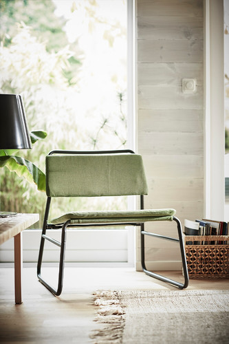 LINNEBÄCK Easy chair, Orrsta olive-green