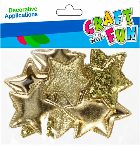 Craft Christmas Self-Adhesive Decorative Stickers Stars 16pcs, gold