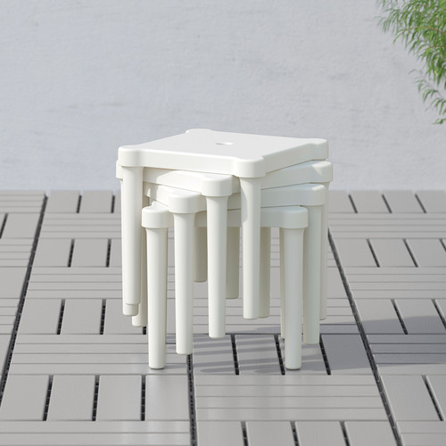 UTTER Children's stool, in/outdoor, white