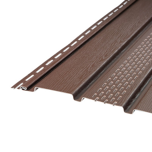 VOX Perforated PVC Soffit, light brown, 8.1 m2, 10-pack