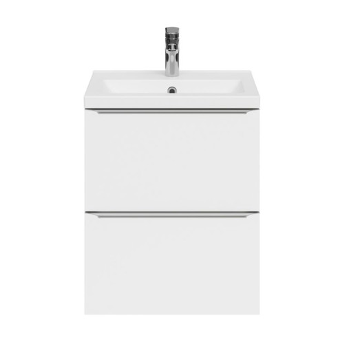 Goodhome Wall-mounted Basin Cabinet Imandra Slim 50cm, white