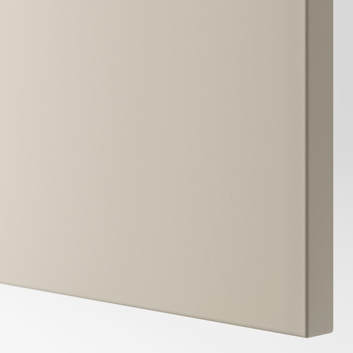 BESTÅ Storage combination with doors, black-brown/Lappviken/Stubbarp light grey-beige, 180x42x74 cm