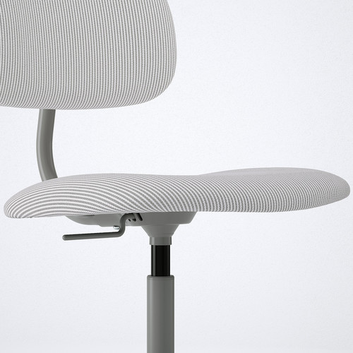 BLECKBERGET Swivel chair, Klovsta white/grey