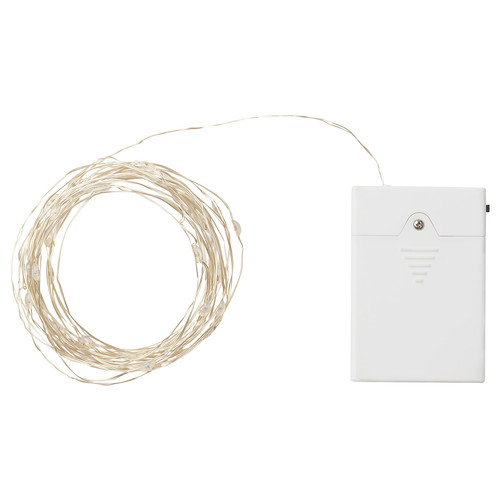 STRÅLA LED lighting chain with 40 lights, battery-operated