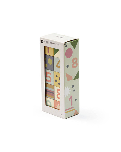 Kid's Concept Cubes Wood 10 pcs EDVIN 12m+