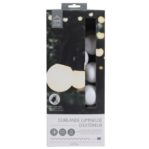 Outdoor LED Light Garland 20 LED, white