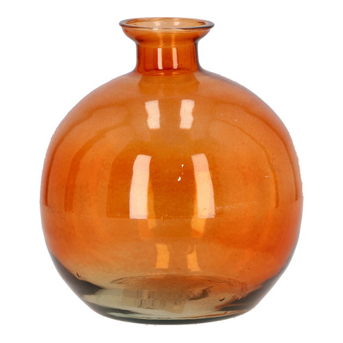 Glass Vase 15x17cmm, orange