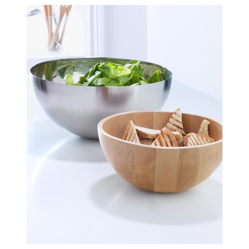 BLANDA MATT Serving bowl, bamboo, 20 cm