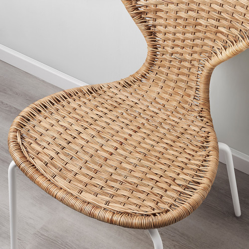 ÄLVSTA Chair, handmade rattan/Sefast white