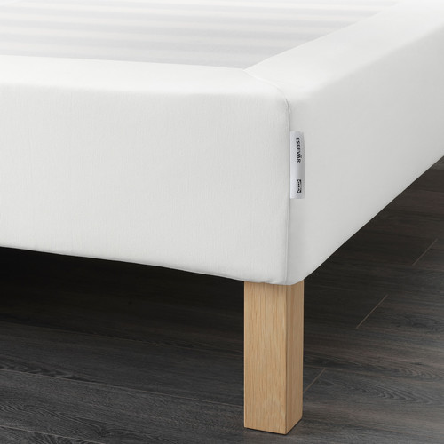 ESPEVÄR Slatted mattress base with legs, white, 160x200 cm