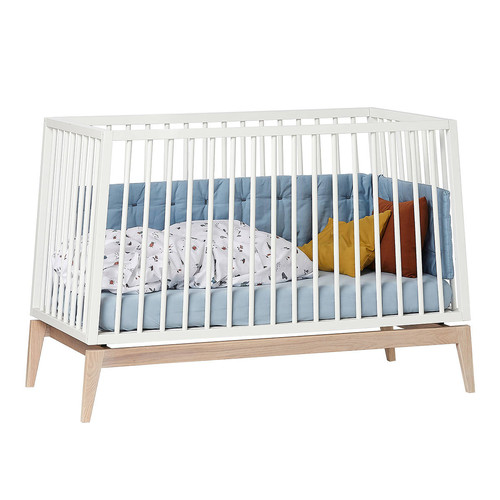 LEANDER Baby Cot LUNA™ 0-3y, White/Oak