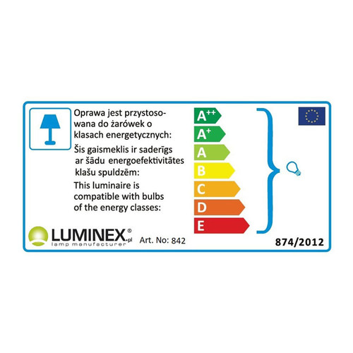 Wall Lamp Luminex Kartel 1 x 60 W E27, black