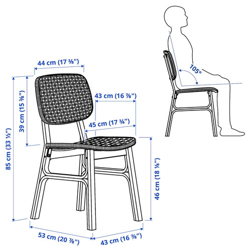 VOXLÖV Chair, light bamboo