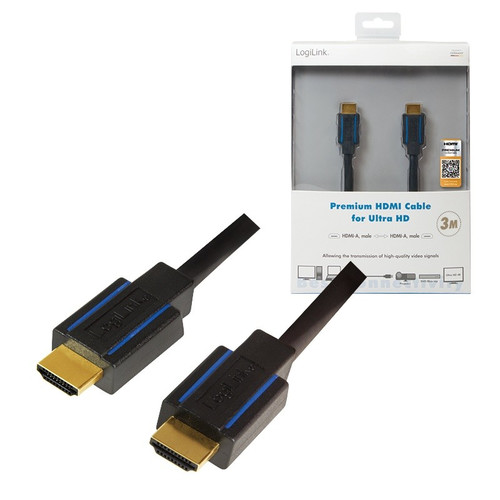 LogiLink Premium HDMI Cable for Ultra HD, 3m