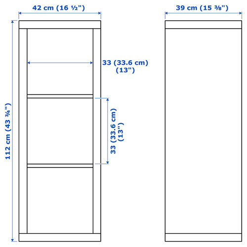 KALLAX Shelving unit, white, 42x112 cm