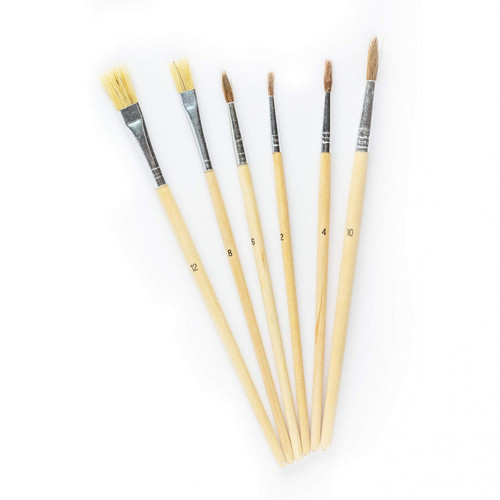 Strigo School Paintbrushes Set 6pcs