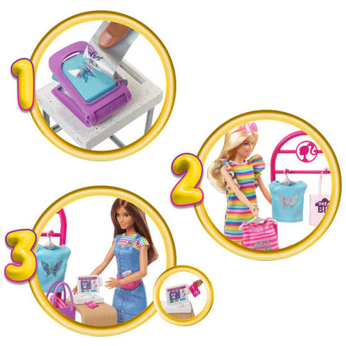 Barbie Make & Sell Boutique Playset With Doll & Accessories HKT78 3+