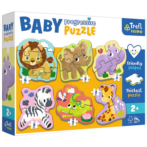 Trefl Primo Baby Progressive Puzzle Safari 2+
