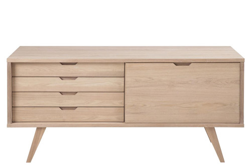 Chest of Drawers A-line, white-stained oak