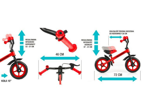 Milly Mally Balance Bike Dragon Classic Cross Country Bike 12m+