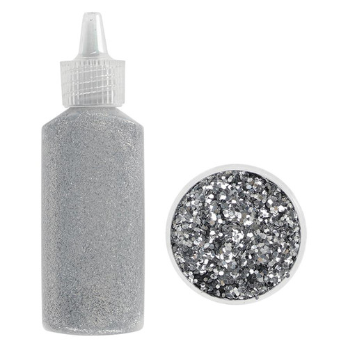 Decoration Set Glitter, silver