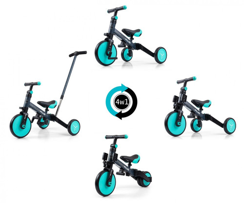 Milly Mally Ride On - Bike 4in1 OPTIMUS PLUS Mint 12m+