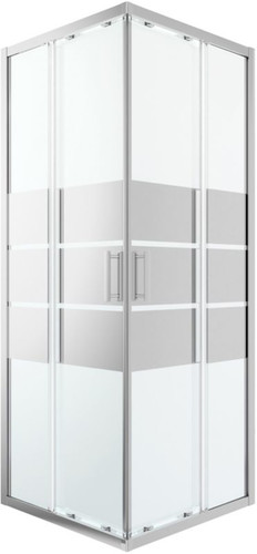 GoodHome Shower Enclosure Beloya 80x80x195cm, chrome/mirror glass