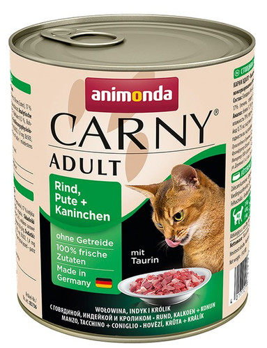 Animonda Carny Adult Cat Food Beef, Turkey & Rabbit 800g